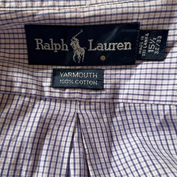 Ralph Lauren Checked Gingham Print Button Down Shirt - Picture 6 of 7